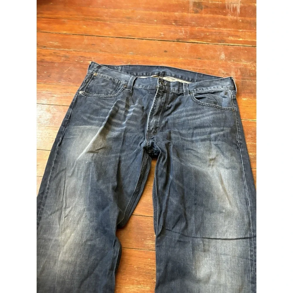 Levi's Jeans Men's 40x32 Bootcut 514 Cotton Dark Wash Flap Pockets